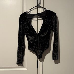 Victoria Secret Black Velvet Women's Bodysuit